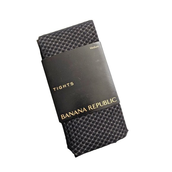 Banana Republic Accessories - NWT Banana Republic Black Diamond Opaque Tights Size M